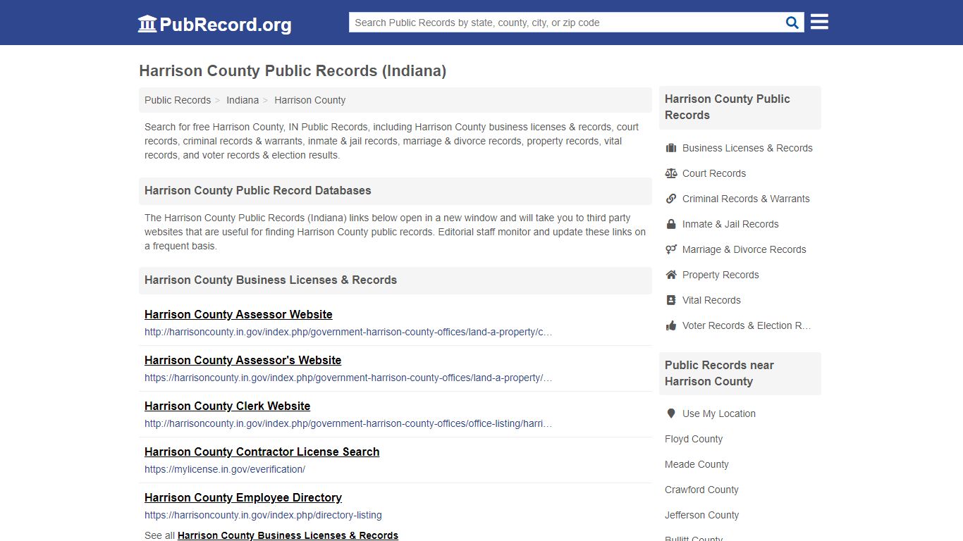 Free Harrison County Public Records (Indiana Public Records)